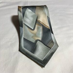 Stacy Adams 100% Silk Abstract Tie in Green and Gold